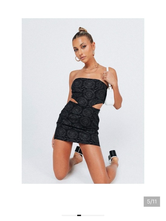 Princess Polly Dresses & Skirts - Wimsigoth Princess Polly Black Strapless Cutout Mini Dress